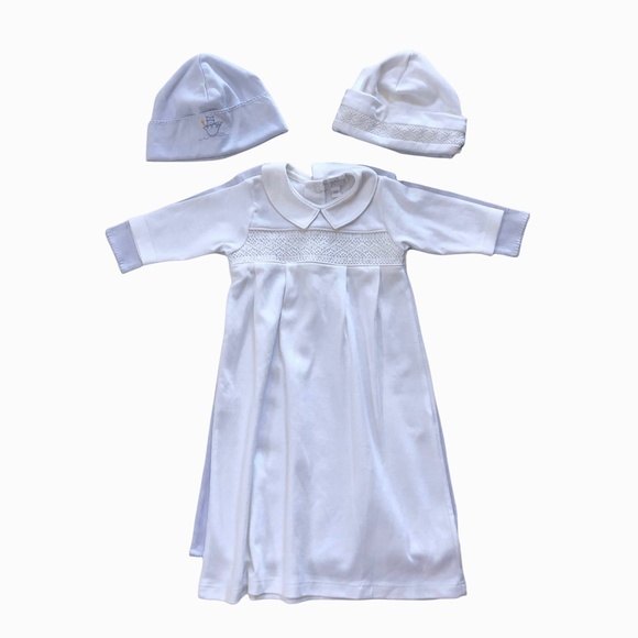 Kissy Kissy Premier Blue Noah's Ark Boys Gown & Hat Outfit NB - Picture 4 of 4